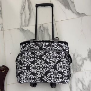 Canvas Sewing Machine Rolling Tote